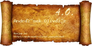 Andrásek Olivér névjegykártya