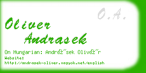 oliver andrasek business card